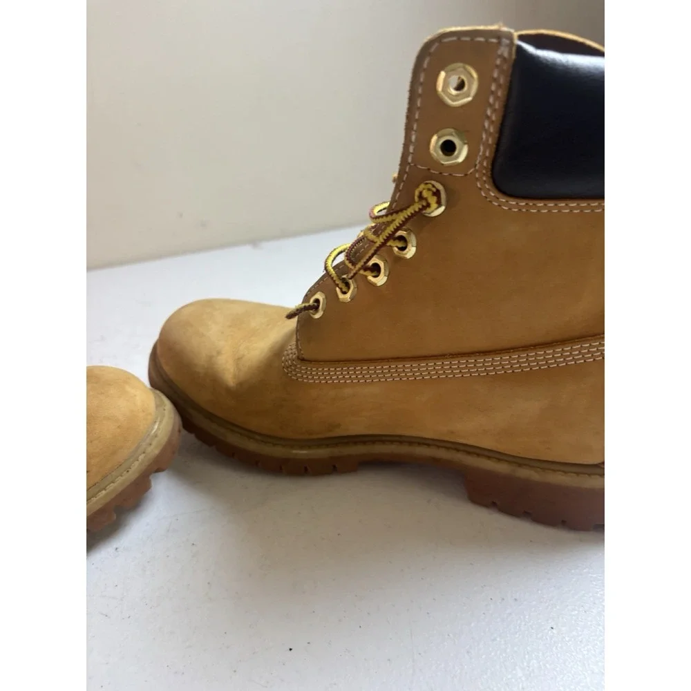 Timberland Men's Premium 6-inch Waterproof Boots Size 7M Wheat Nubuck